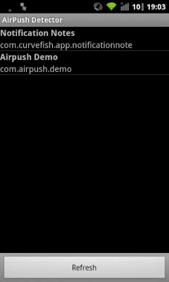 Screenshot of the application AirPush Detector - #4