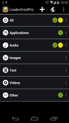 Screenshot of the application Loader Droid Download Manager - #2