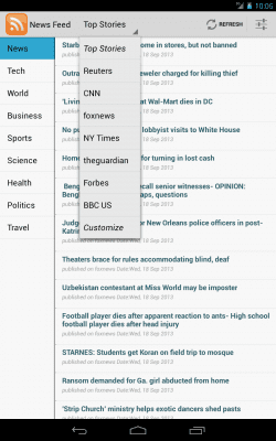 Screenshot of the application News Feed (RSS Reader) - #4