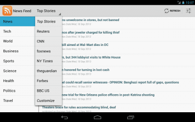 Screenshot of the application News Feed (RSS Reader) - #5