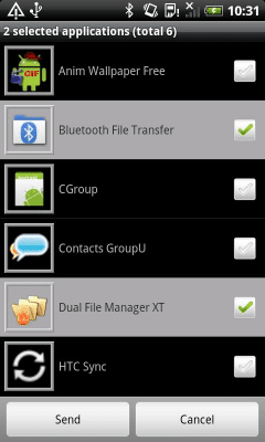Screenshot of the application Bluetooth File Transfer - #8