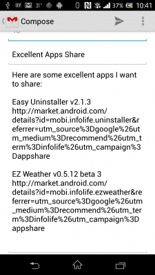 Screenshot of the application Apps Share - #5