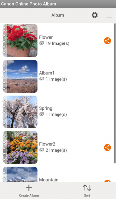 Screenshot of the application Canon Online Photo Album - #3