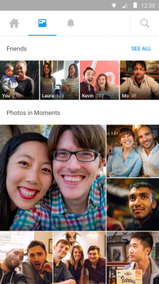 Screenshot of the application Moments - #5