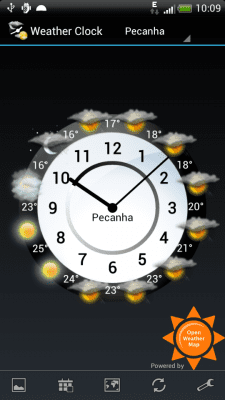 Screenshot of the application Weather Clock - #1