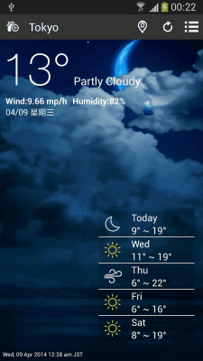 Screenshot of the application Weather by Villacat - #1