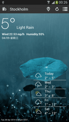 Screenshot of the application Weather by Villacat - #3