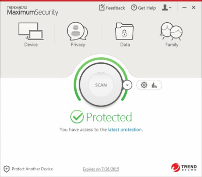 Screenshot of the application Trend Micro Internet Security - #1