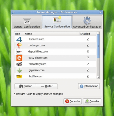 Screenshot of the application Tucan Manager - #2