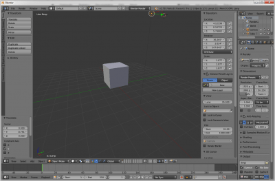 Screenshot of the application Blender - #1