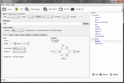 Screenshot of the application HandBrake for Windows - #1