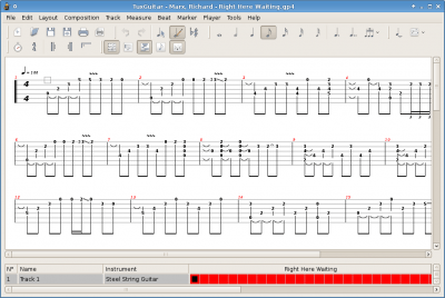 Screenshot of the application TuxGuitar - #1