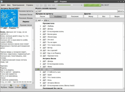 Screenshot of the application Foobnix - #5