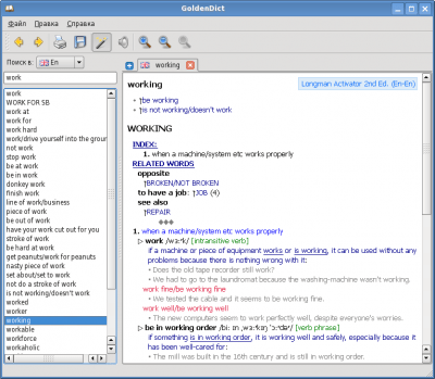 Screenshot of the application GoldenDict - #8
