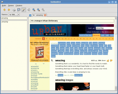 Screenshot of the application GoldenDict - #11