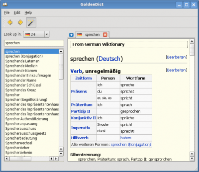 Screenshot of the application GoldenDict - #13