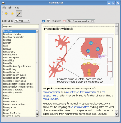 Screenshot of the application GoldenDict - #15
