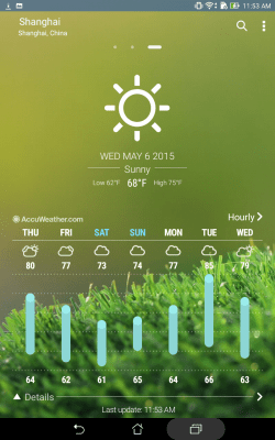 Screenshot of the application ASUS Weather - #5