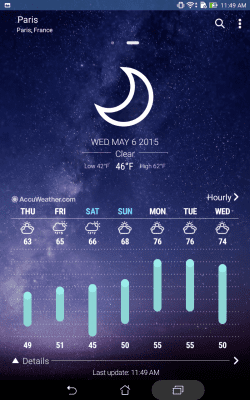 Screenshot of the application ASUS Weather - #6