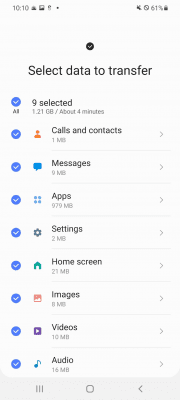 Screenshot of the application Samsung Smart Switch Mobile - #5