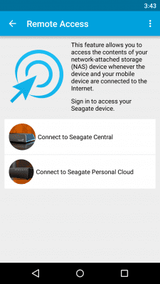 Screenshot of the application Seagate Media app - #7
