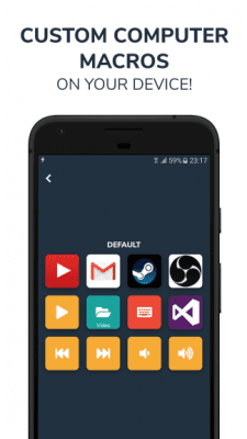 Screenshot of the application Deckboard - Computer Macros and OBS Remote - #6