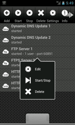 Screenshot of the application HTTPS / FTPS / SFTP Server - #1