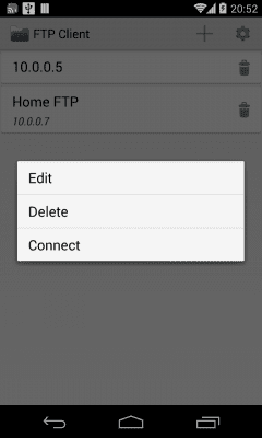 Screenshot of the application FTP Client - #2