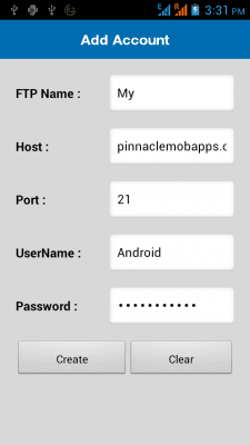 Screenshot of the application MY FTP Lite - #1