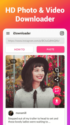 Screenshot of the application Video Downloader for Instagram - #2