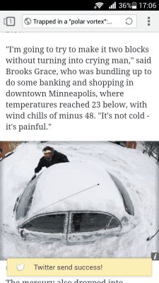 Screenshot of the application Twitter for Next Browser - #5