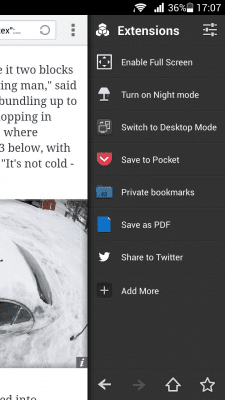 Screenshot of the application Twitter for Next Browser - #6