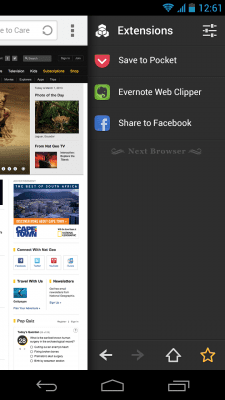 Screenshot of the application Facebook for Next Browser - #2