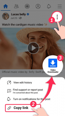 Screenshot of the application Video Downloader for Facebook - #1