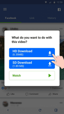 Screenshot of the application Video Downloader for Facebook - #3