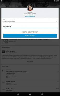 Screenshot of the application LinkedIn Job Search - #5