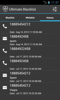 Screenshot of the application Axoft Blacklist - #3