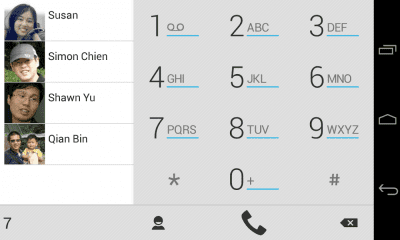 Screenshot of the application exDialer Light ICS Theme - #4