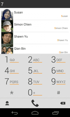 Screenshot of the application exDialer Orange ICS Theme - #1