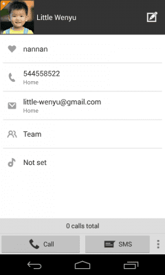 Screenshot of the application exDialer Orange ICS Theme - #3