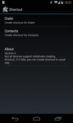 Screenshot of the application exDialer Shortcut Plugin - #1