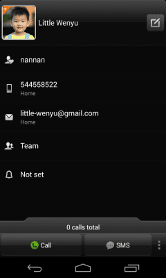 Screenshot of the application exDialer Dark Theme - #3