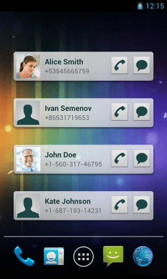 Screenshot of the application Quick contacts - #1