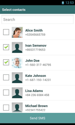 Screenshot of the application Quick contacts - #5