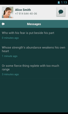 Screenshot of the application Quick contacts - #7