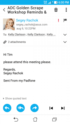 Screenshot of the application ASUS Email - #4