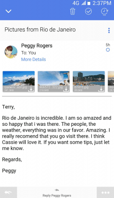 Screenshot of the application Email TypeApp - #2