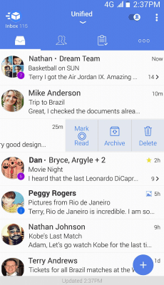Screenshot of the application Email TypeApp - #3