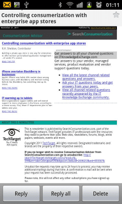 Screenshot of the application ExMail (Exchange) - #5