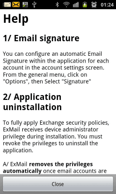 Screenshot of the application ExMail (Exchange) - #7